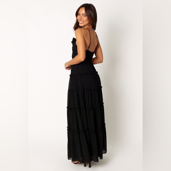 Petal and pup DOTTIE HALTERNECK MAXI DRESS - BLACK - Picture 2 of 5
